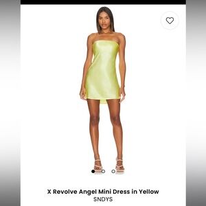 REVOLVE Yellow Silk Mini Dress